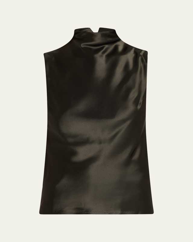 Colson Satin Cowl-Neck Top